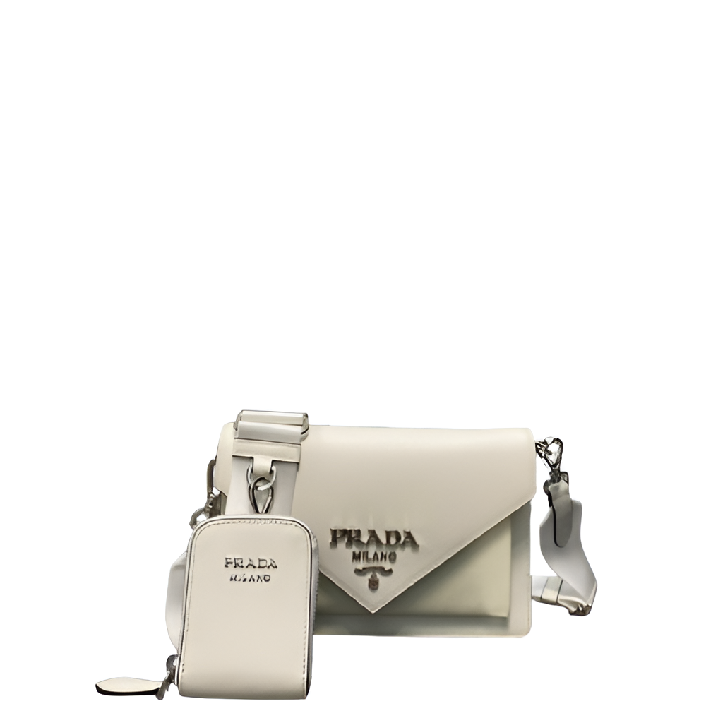 Prada White Crossbody Bag with Pouch
