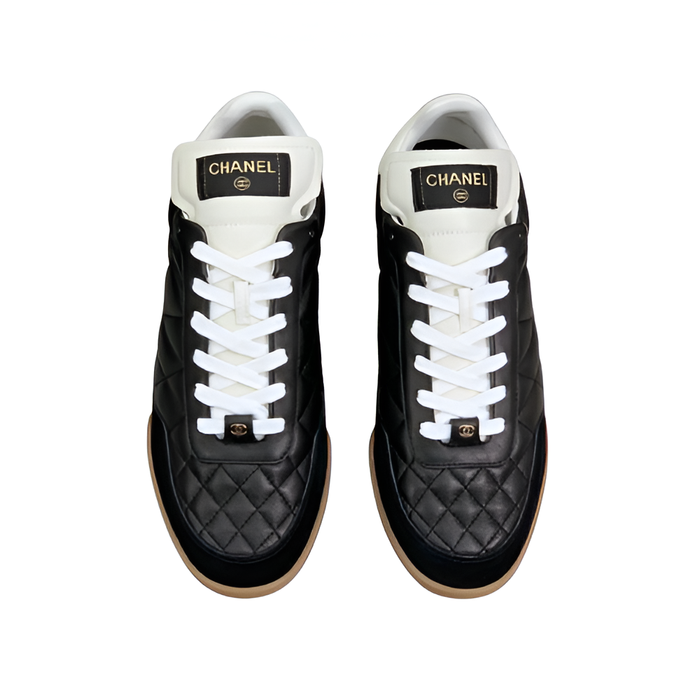 CHANEL Men's Quilted Black Sneakers