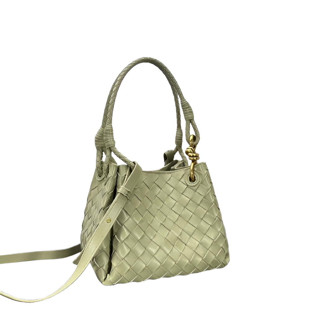 Bottega Sage Woven Leather Bag
