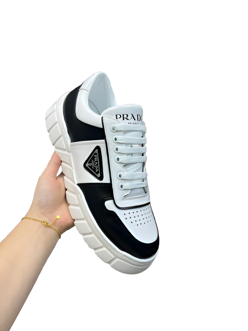 PRADA Men's White & Black Chunky Sneakers