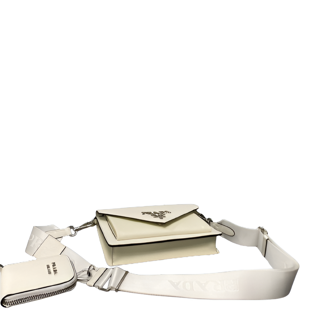 Prada White Crossbody Bag with Pouch