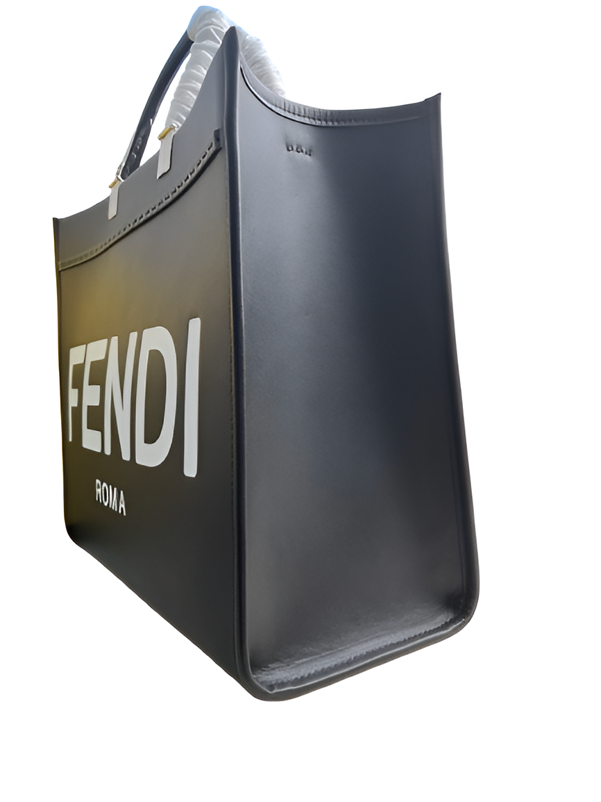 Fendi Large Black Logo Tote Bag