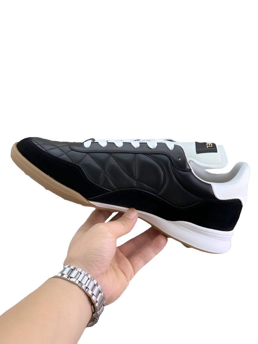CHANEL Men's Quilted Black Sneakers