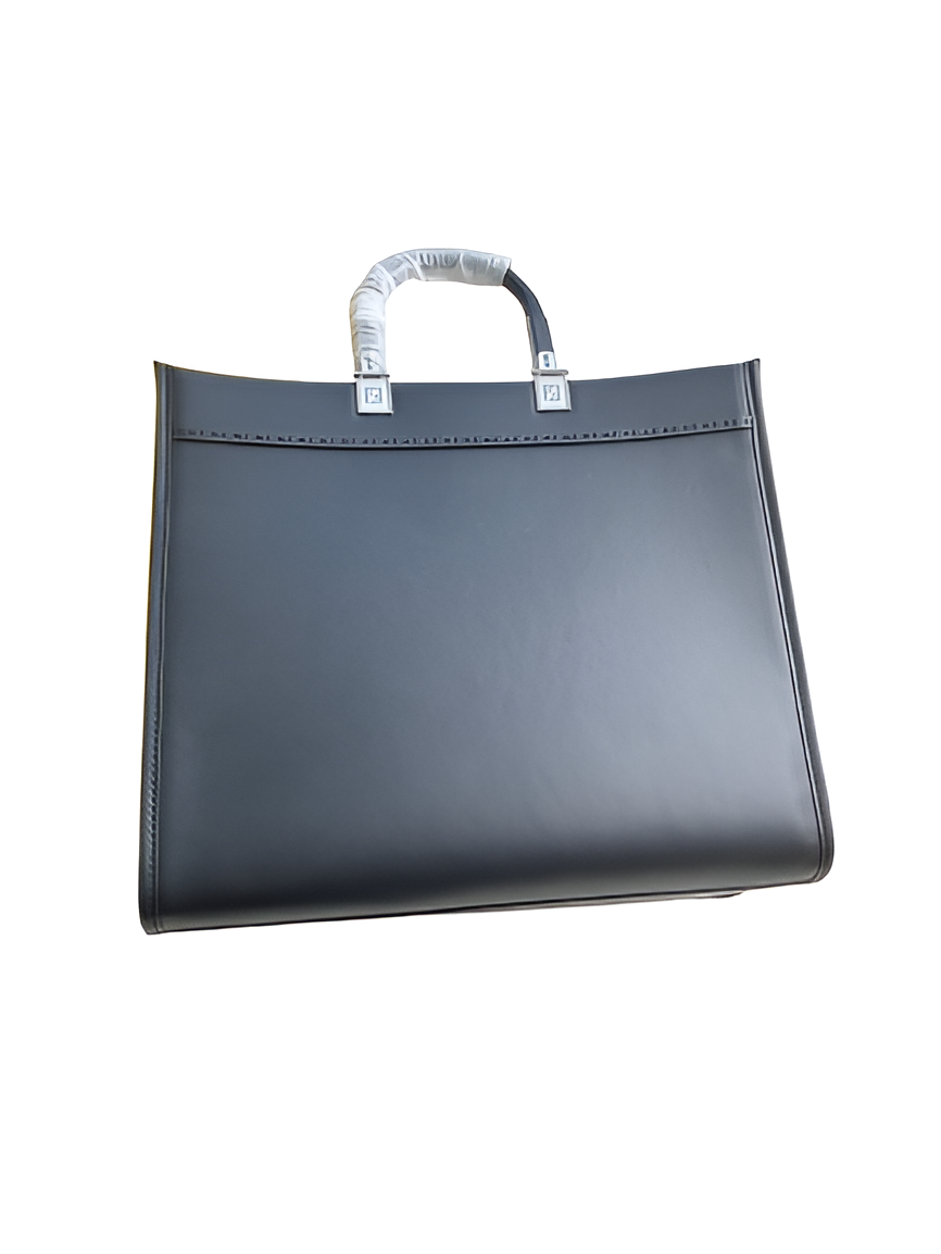 Fendi Large Black Logo Tote Bag
