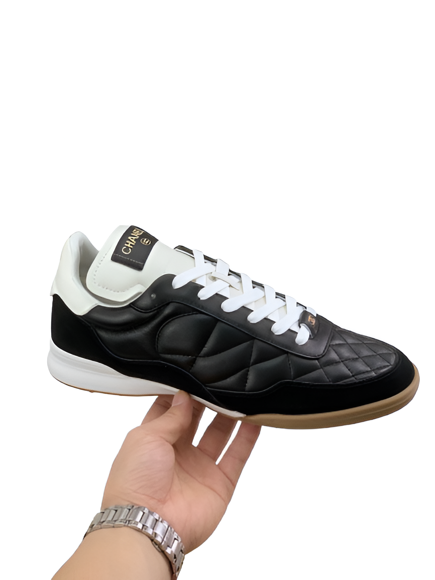 CHANEL Men's Quilted Black Sneakers
