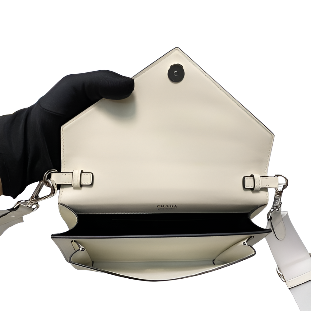 Prada White Crossbody Bag with Pouch