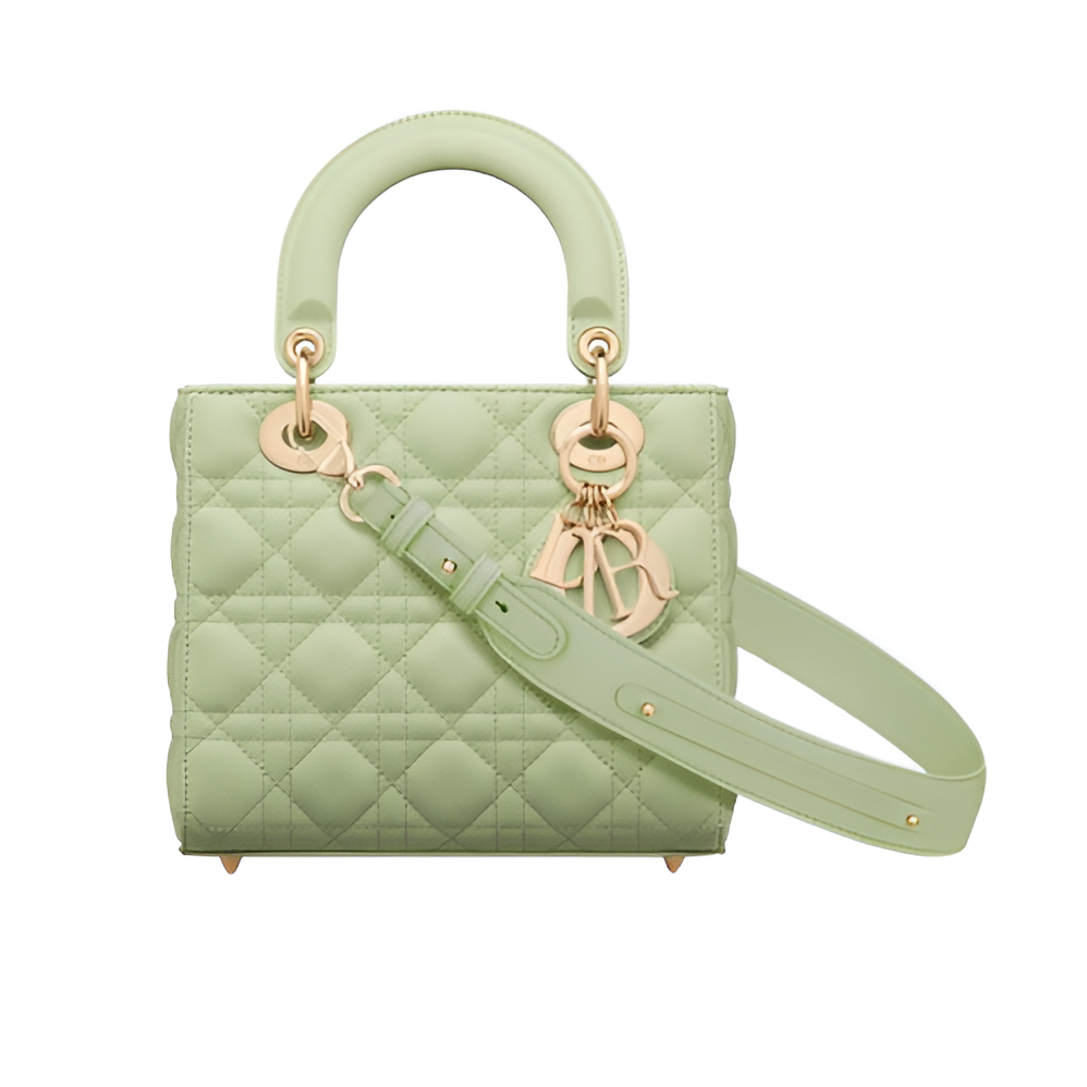 DIOR Sage Green Quilted Leather Mini Tote