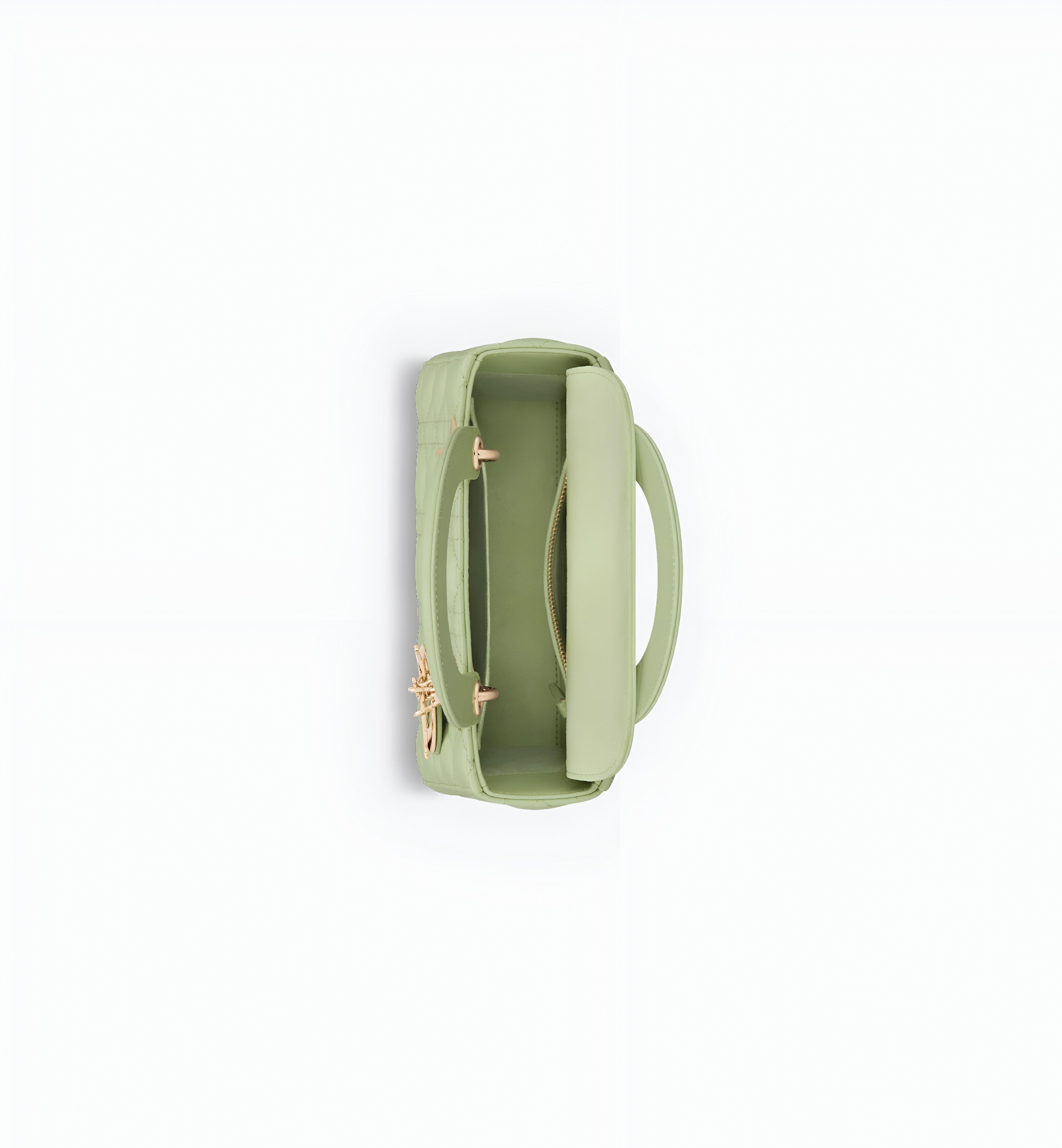 DIOR Sage Green Quilted Leather Mini Tote