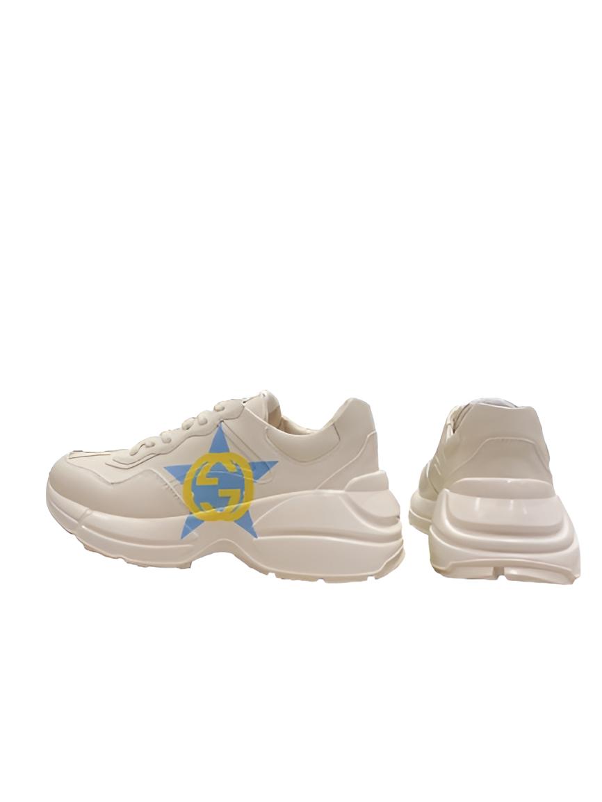 GUCCI Men's Cream White Low-Top Sneakers