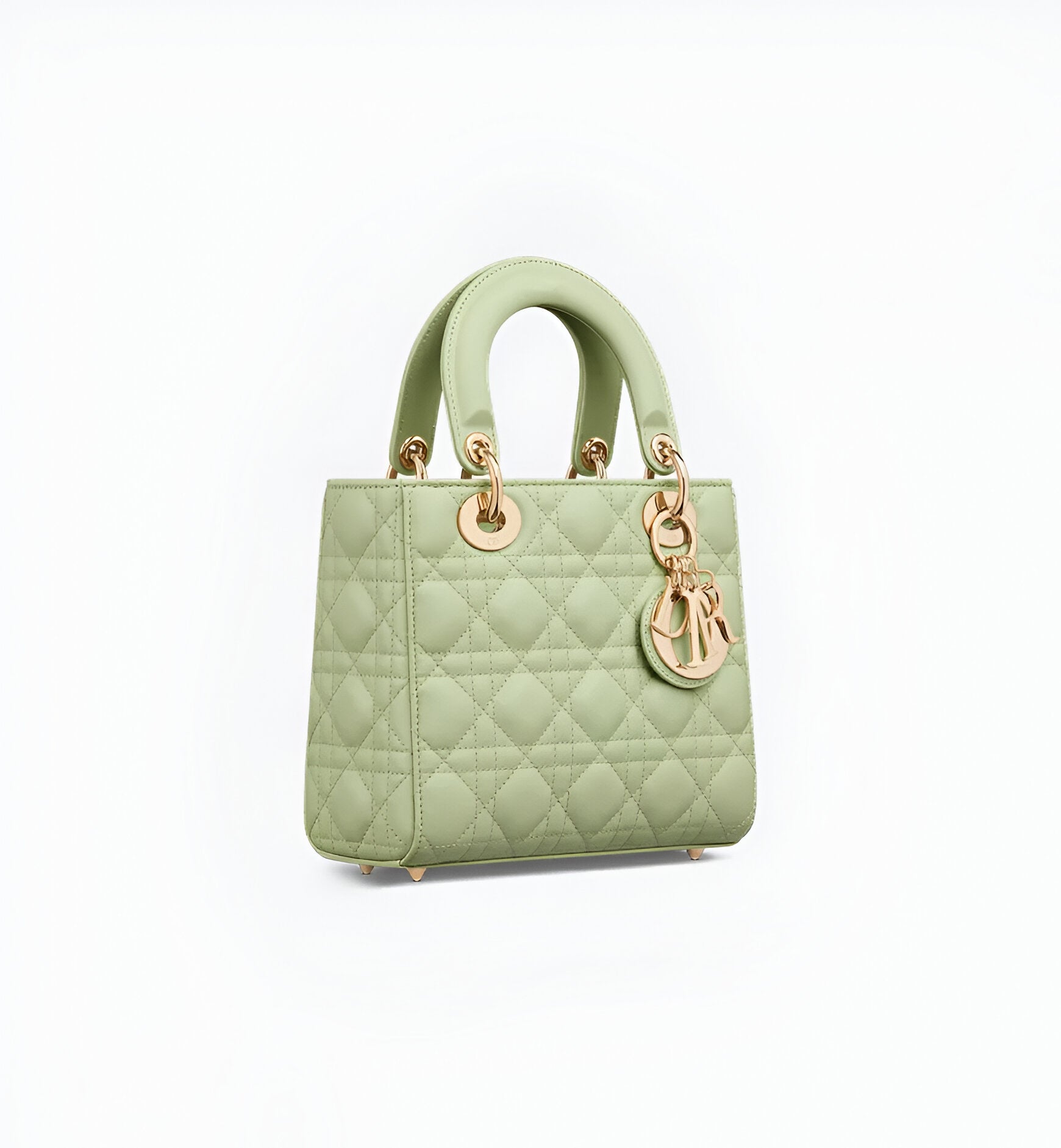 DIOR Sage Green Quilted Leather Mini Tote