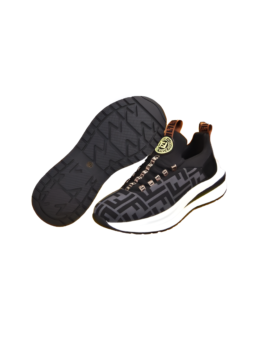 Fendi Men's Black Monogram Athletic Sneakers