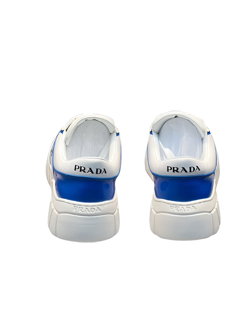 PRADA Men's White & Blue Chunky Sneakers