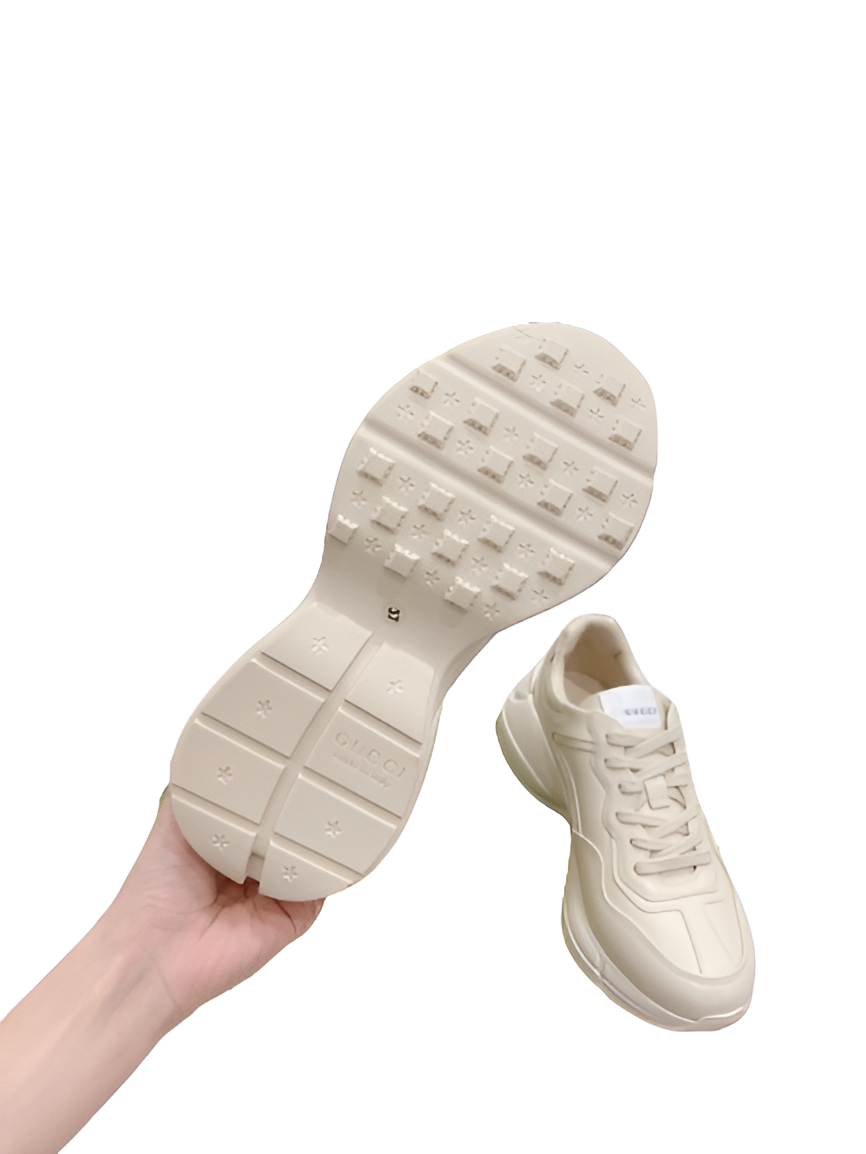 GUCCI Men's Cream White Low-Top Sneakers
