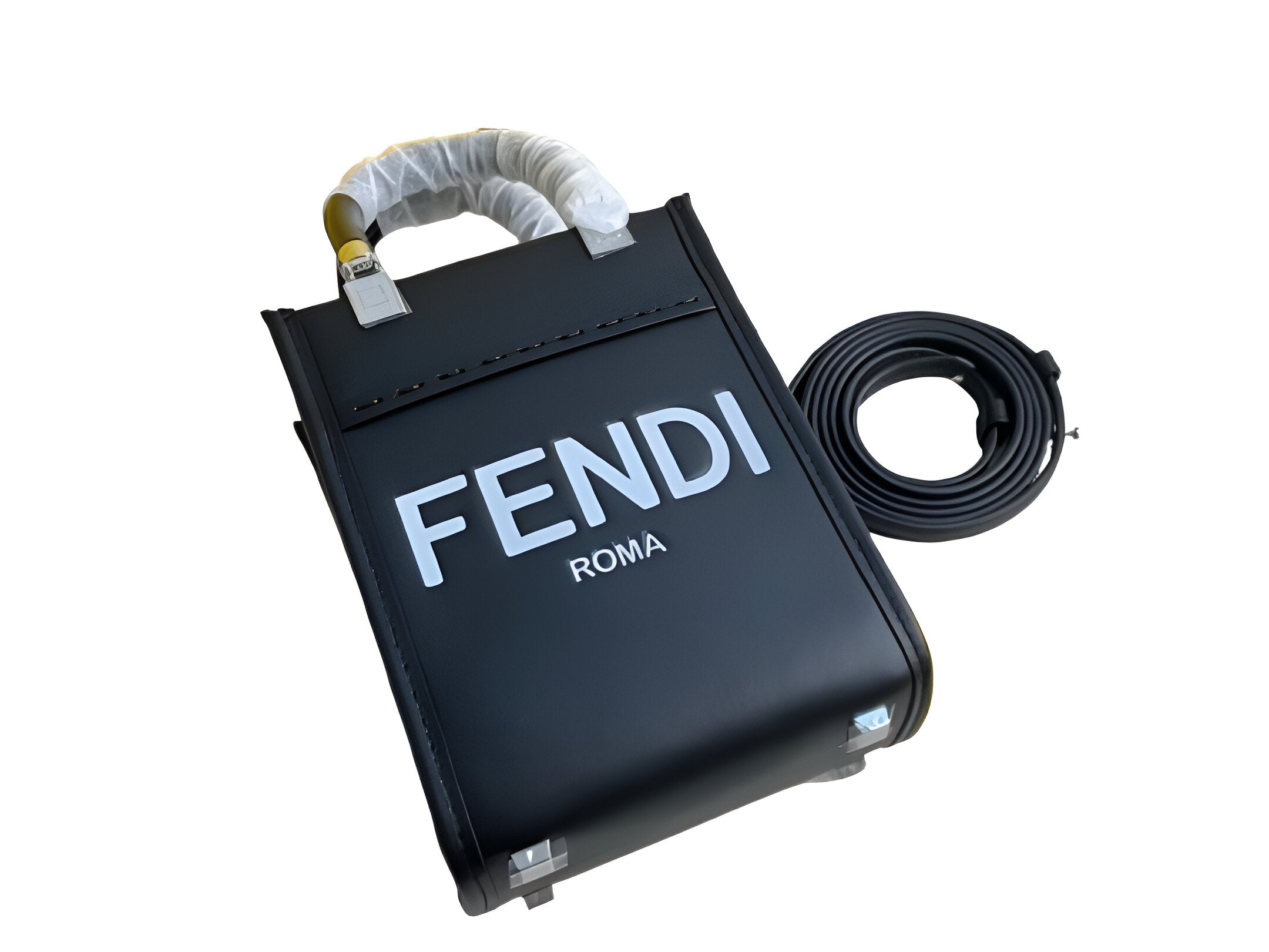 Fendi Roma Black Mini Tote Bag