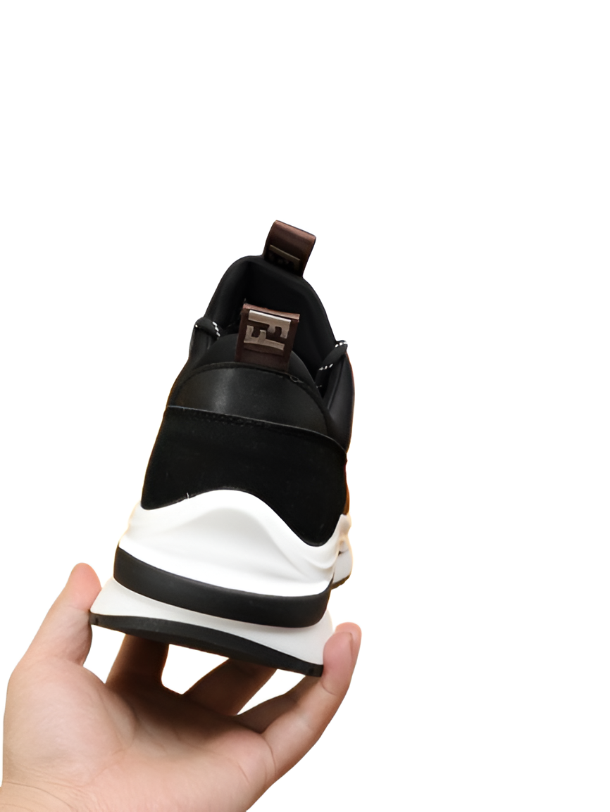 Fendi Men's Brown & Black Monogram Sneakers