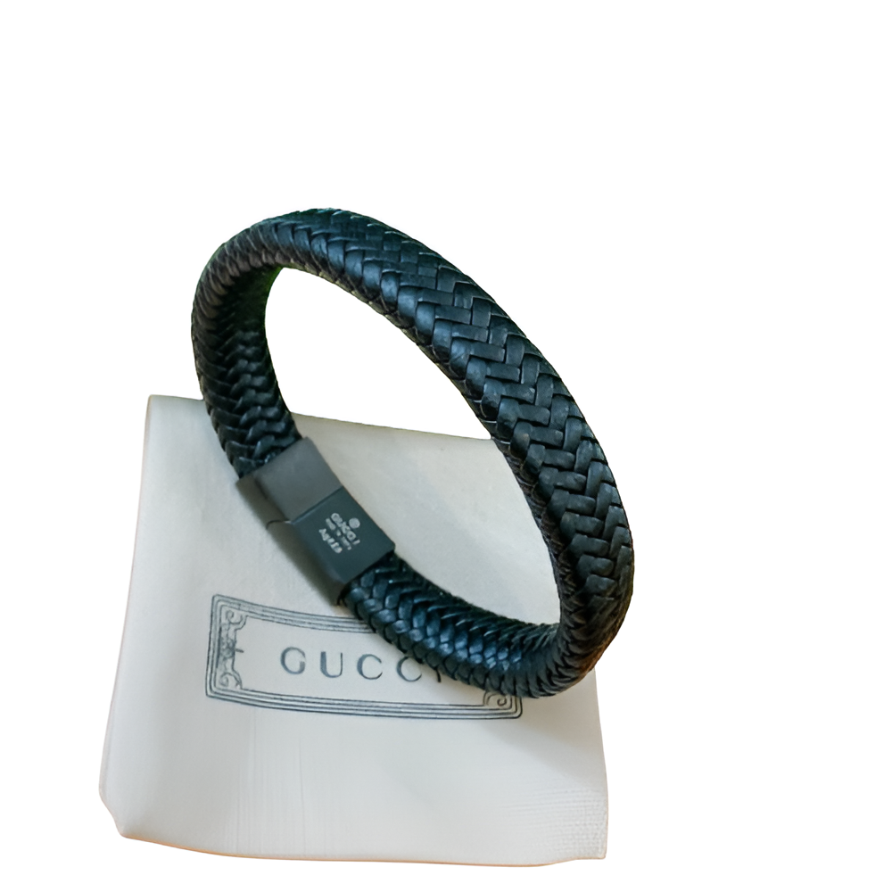 GUCCI Woven Leather Bracelet