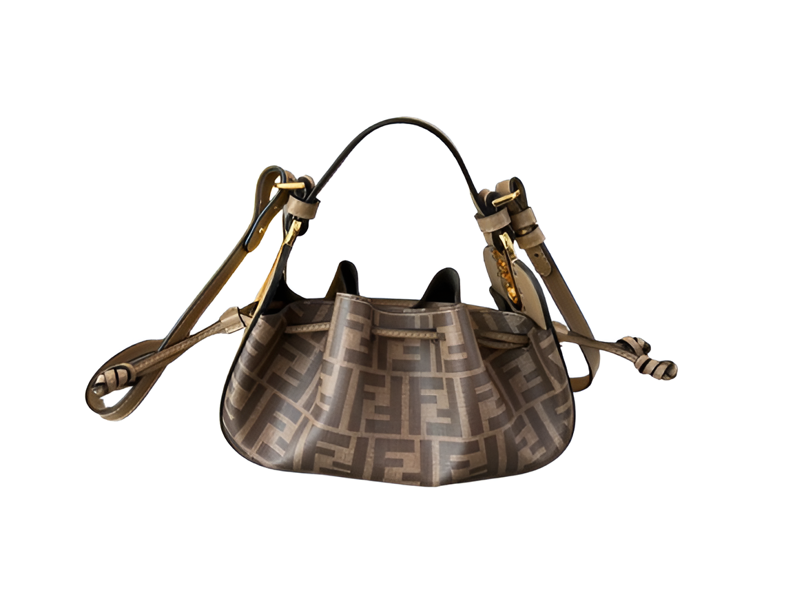 Fendi Monogram Canvas Drawstring Handbag