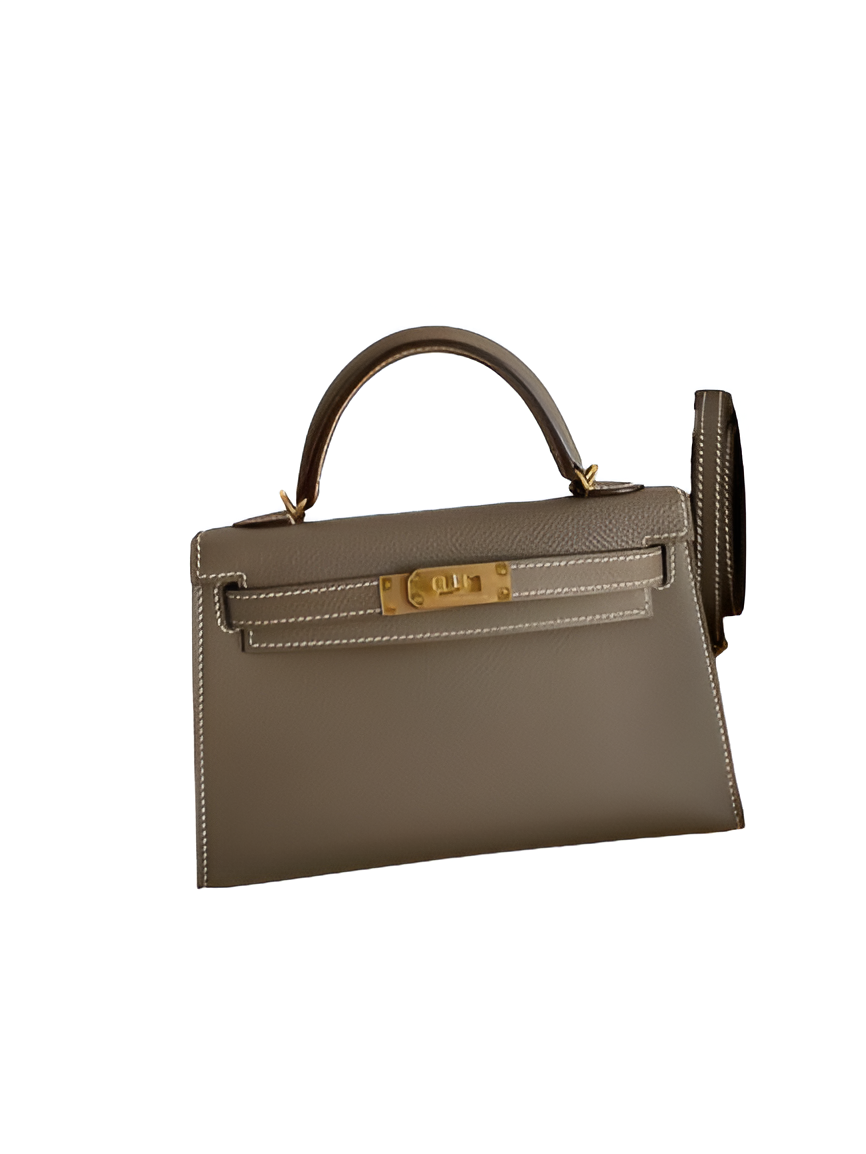Hermes Taupe Handbag with Strap