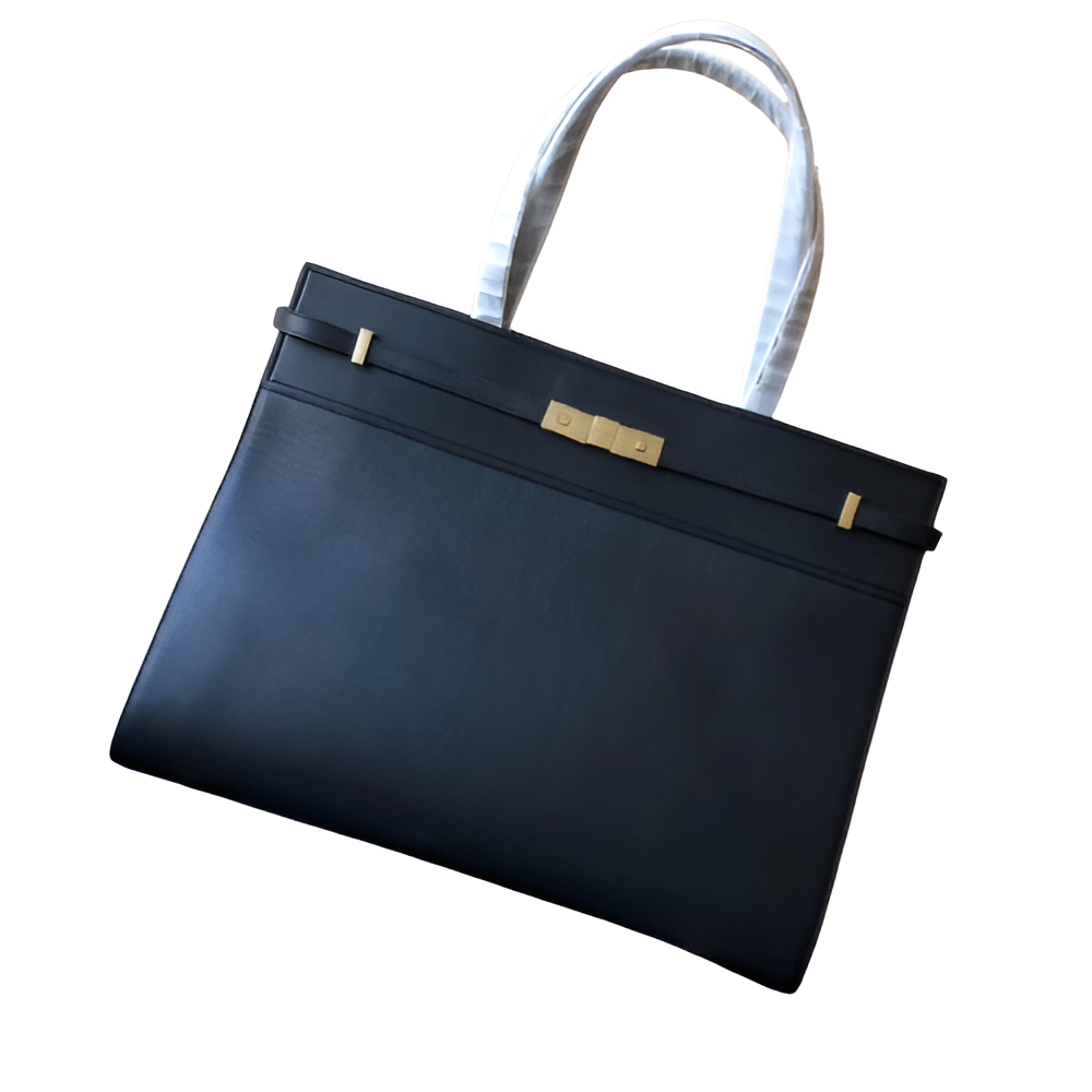 YSL Classic Black Leather Tote Bag