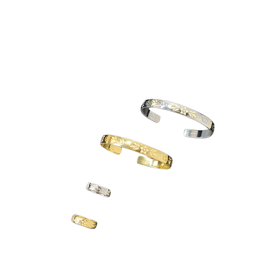 Gucci Floral Cuff Bracelet Set