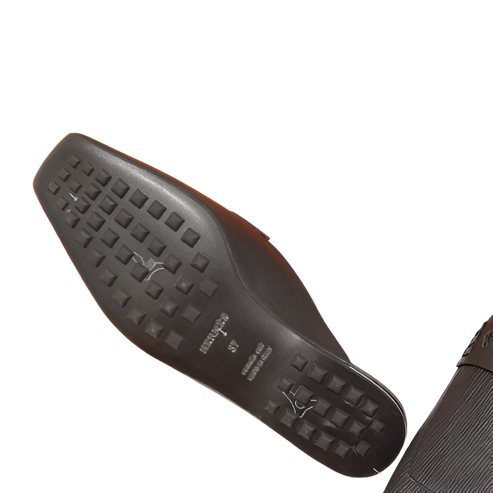 Hermes Women's Black Leather Loafers