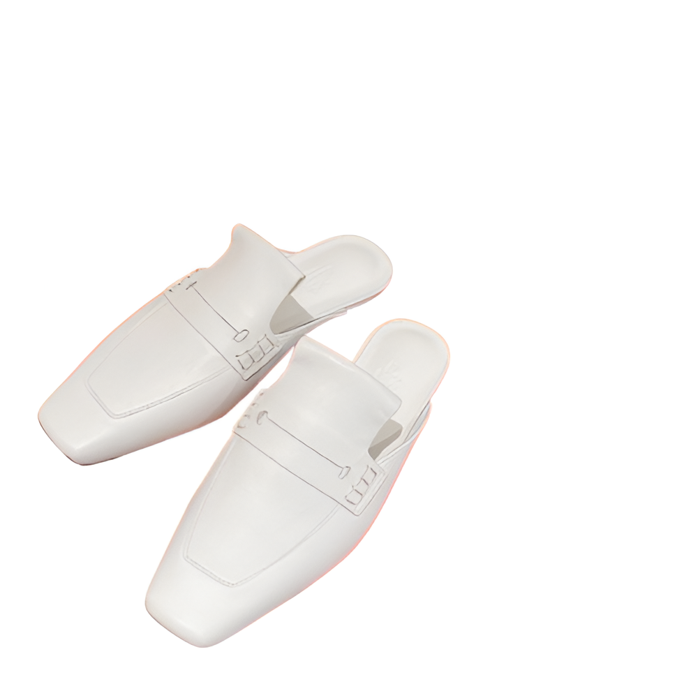 Hermes Women's White Leather Loafers
