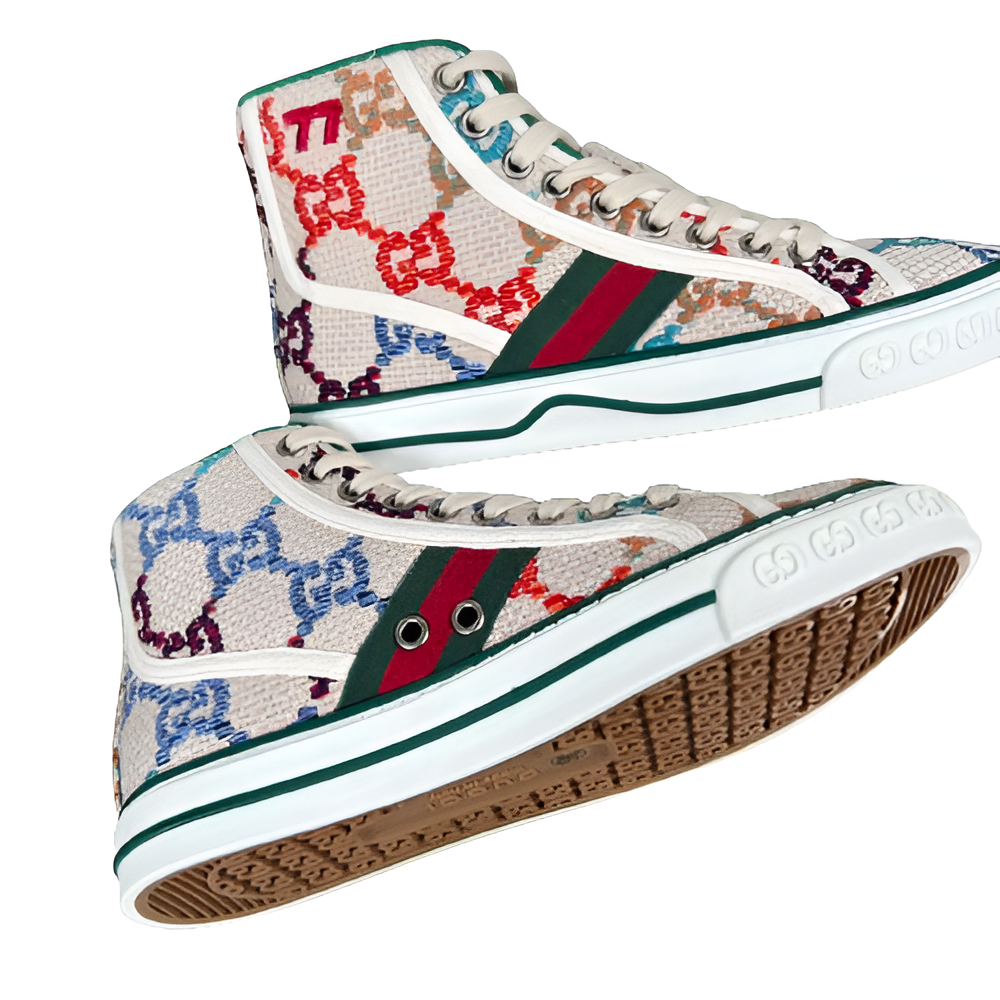 GUCCI Men's Multicolor High-Top Sneakers