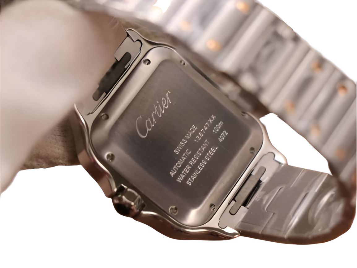 Cartier Santos Silver & Rose Gold Edition