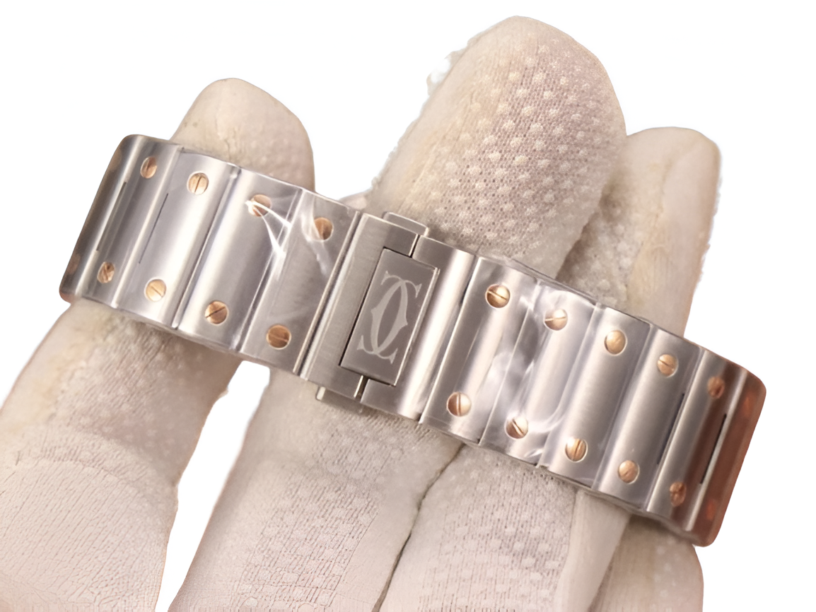 Cartier Santos Silver & Rose Gold Edition