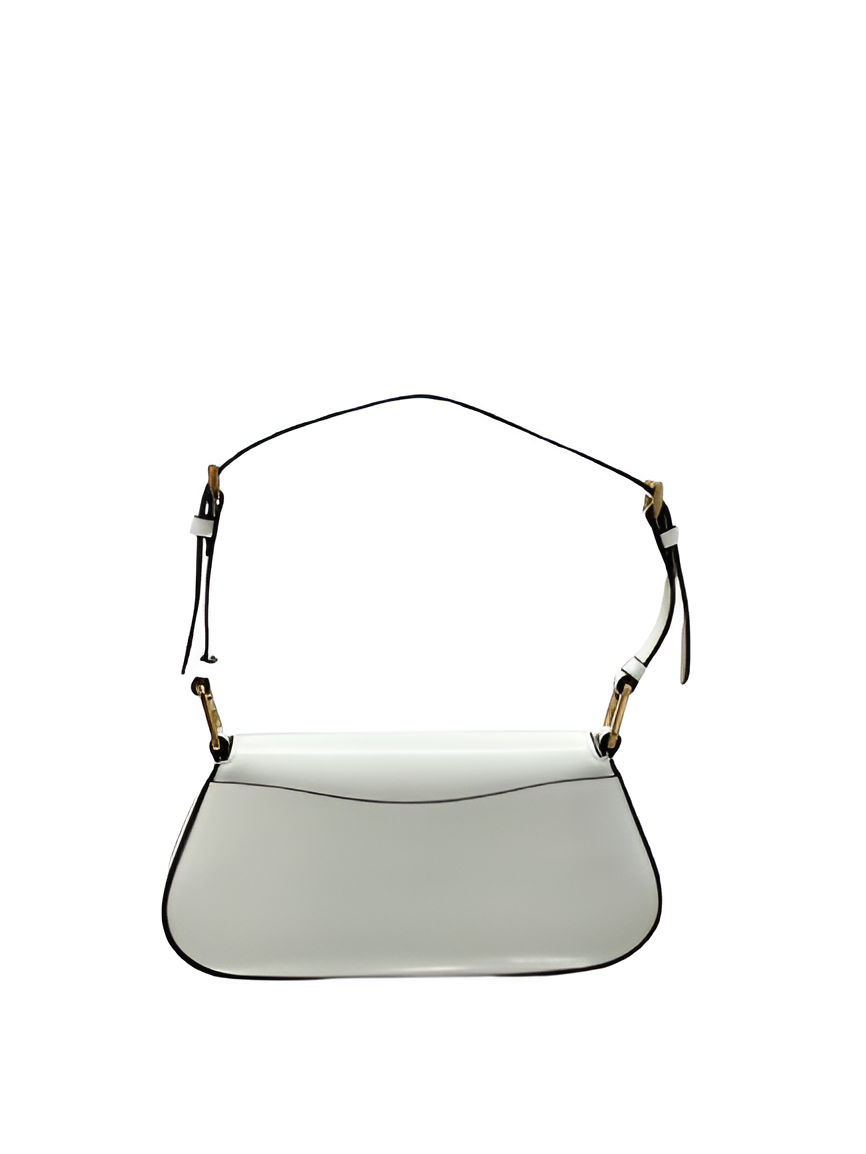 Prada White Patent Leather Shoulder Bag