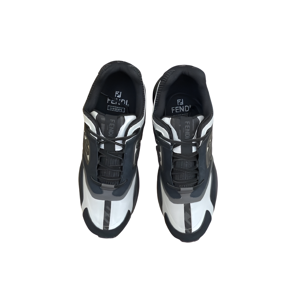 Fendi Men's Black & White Athletic Sneakers