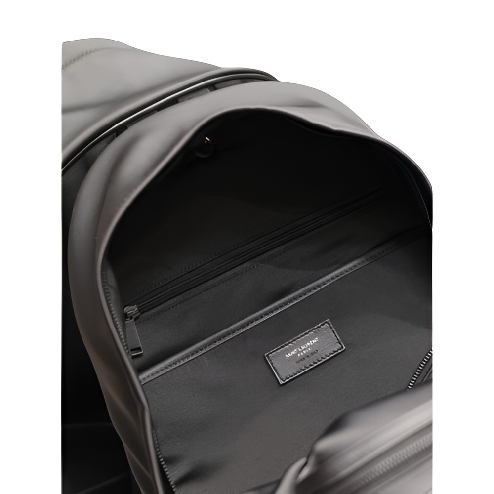 YSL Black Leather Backpack
