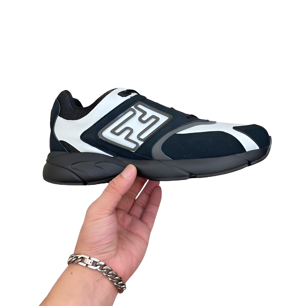 Fendi Men's Black & White Athletic Sneakers