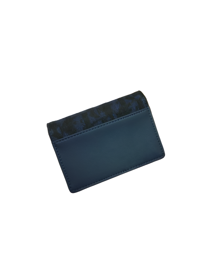 DIOR Navy Monogram Saddle Card Holder