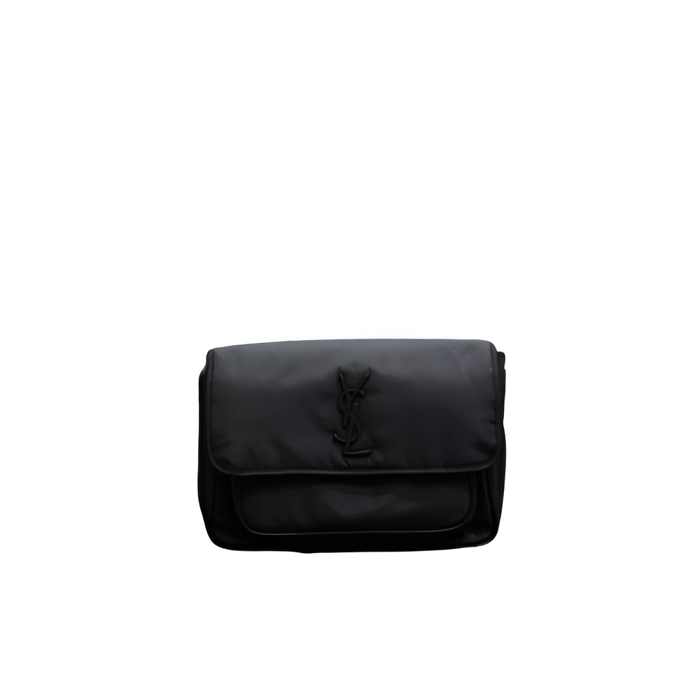 YSL Black Nylon Messenger Bag