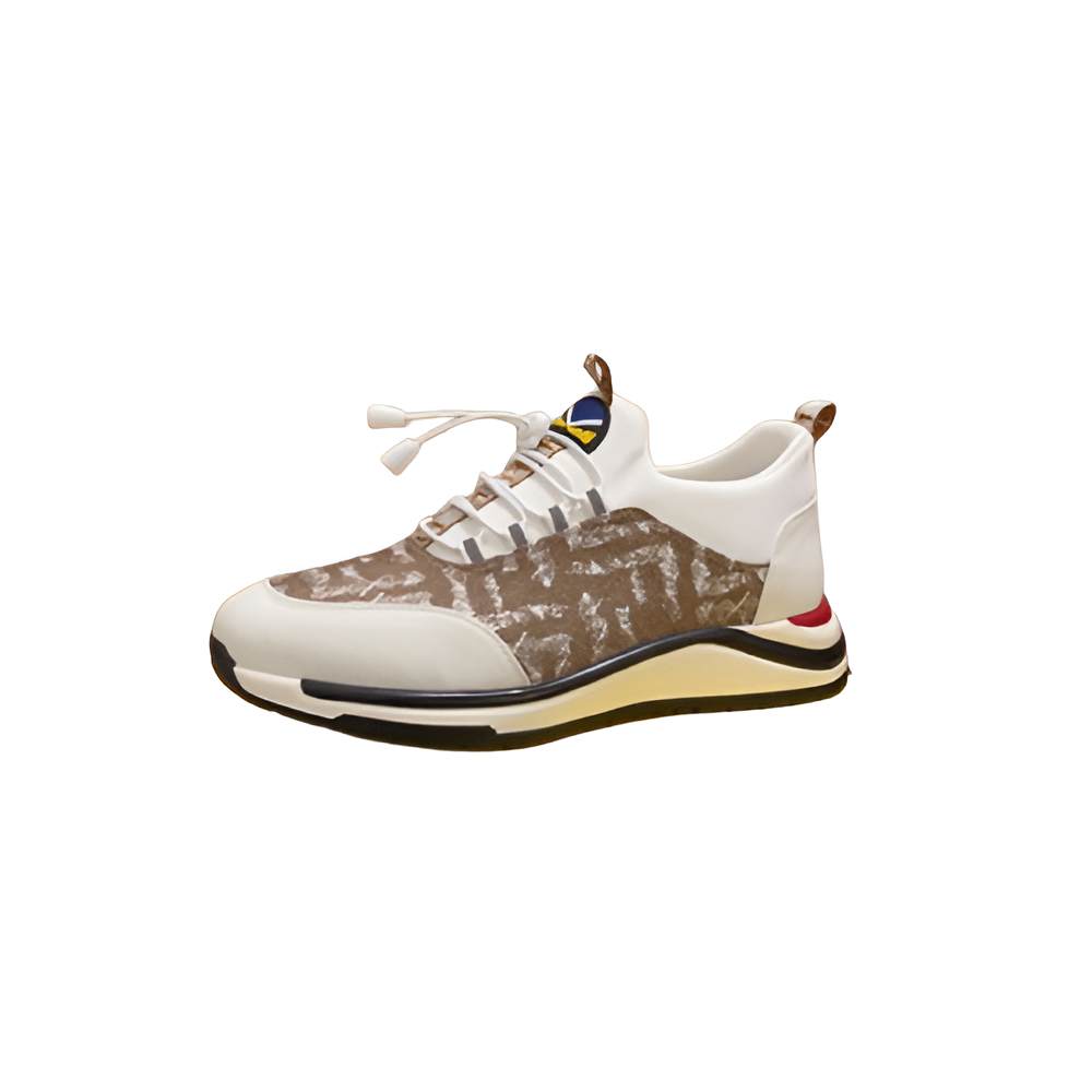 Fendi Men's Beige & White Casual Sneakers