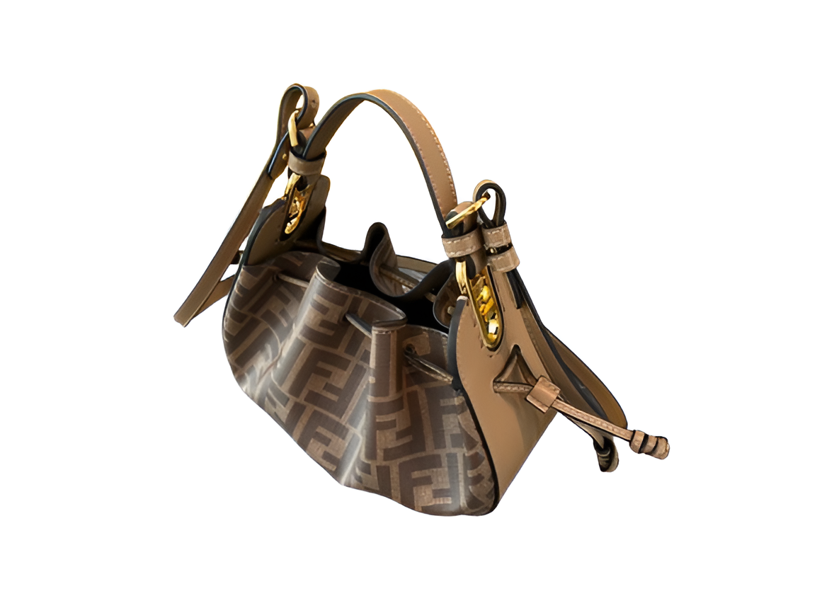 Fendi Monogram Canvas Drawstring Handbag