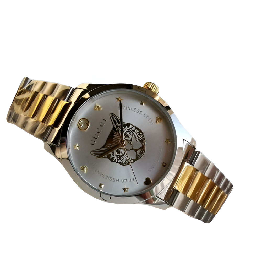 Hermes Butterfly Dial Watch Set - Silver Tone Matching Duo