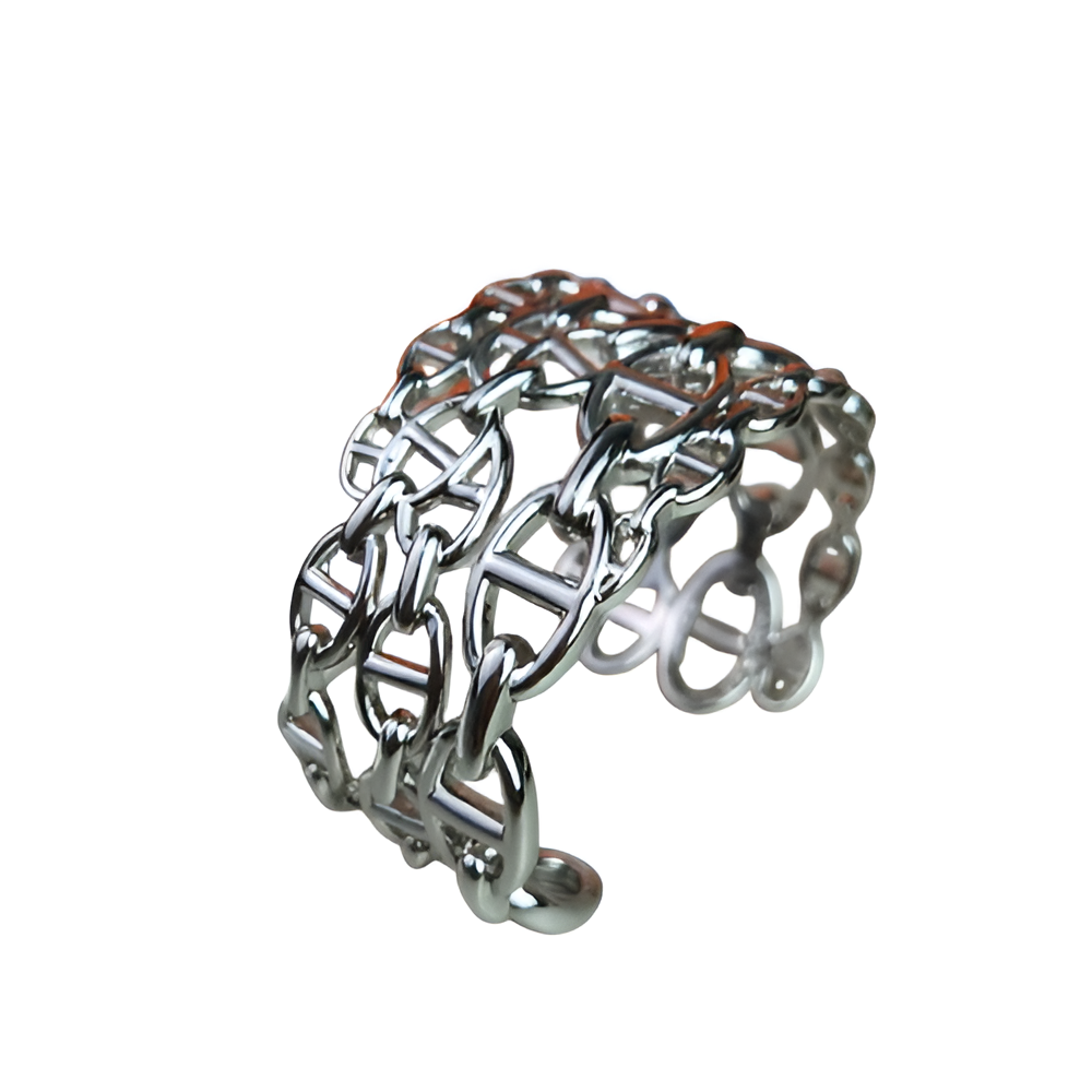 HERMES Signature Chain-Link Cuff Bracelet