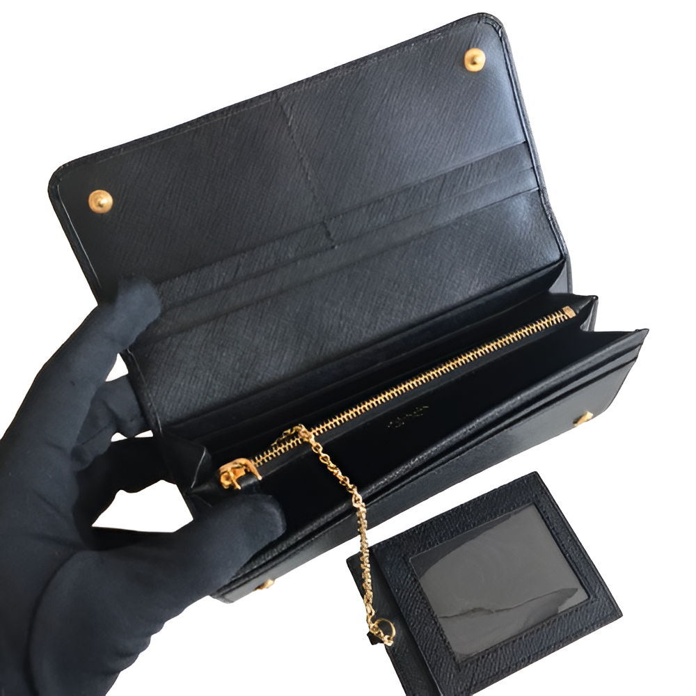Prada Black Leather Wallet