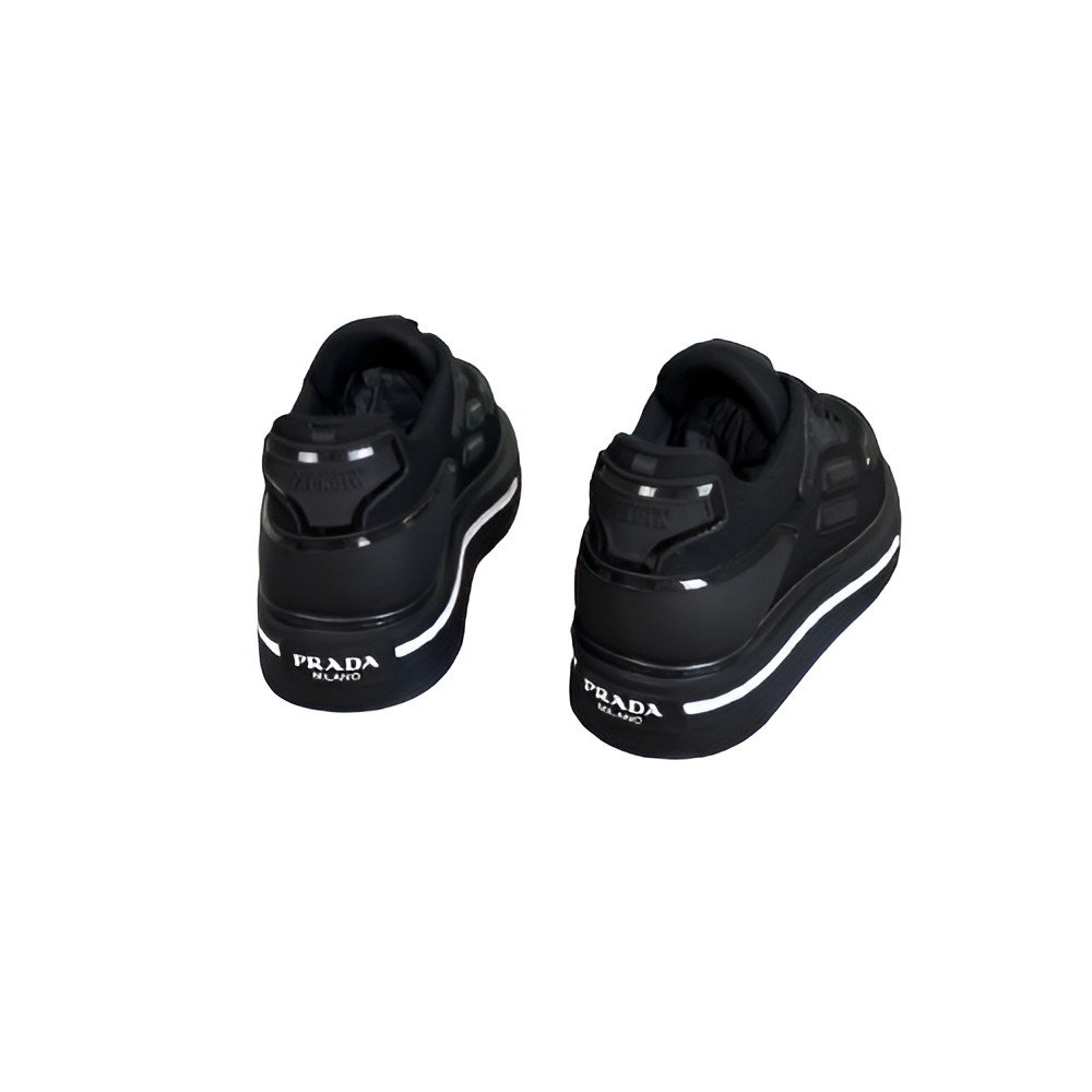 PRADA Men's Black Monochrome Sneakers