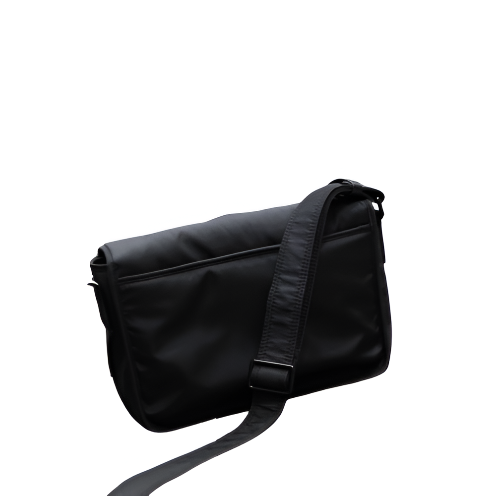 YSL Black Nylon Messenger Bag