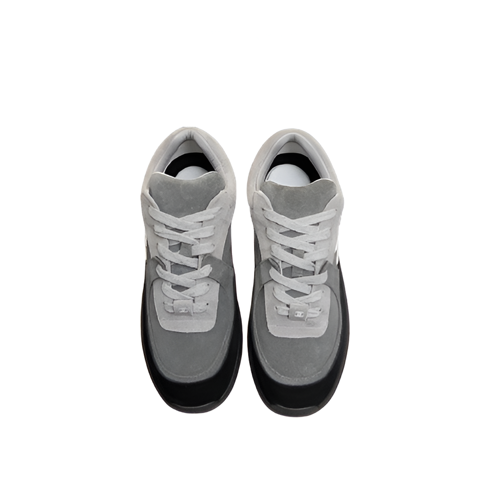 CHANEL Men's Gray Suede Sneakers