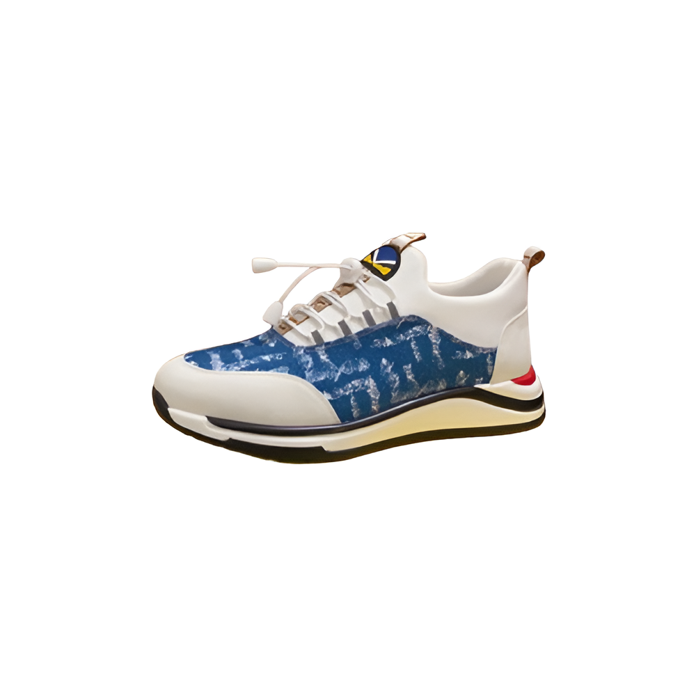 Fendi Men's Blue & White Casual Sneakers