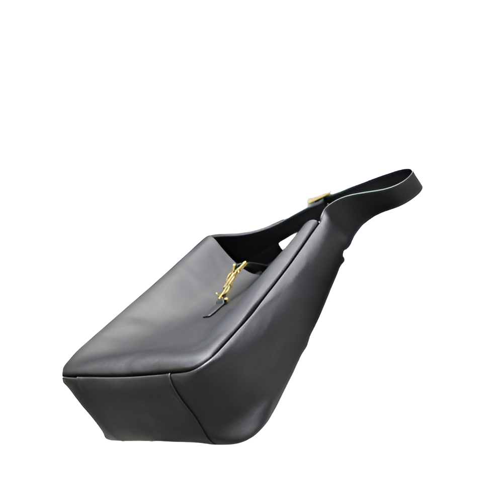 YSL Black Leather Hobo Bag