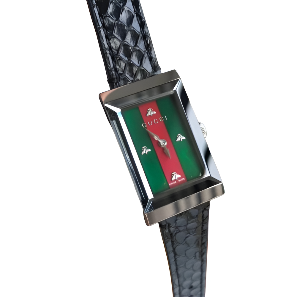 Gucci Women's Rectangular Striped Watch