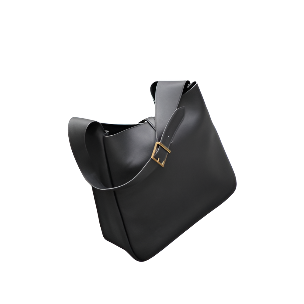 YSL Black Leather Hobo Bag