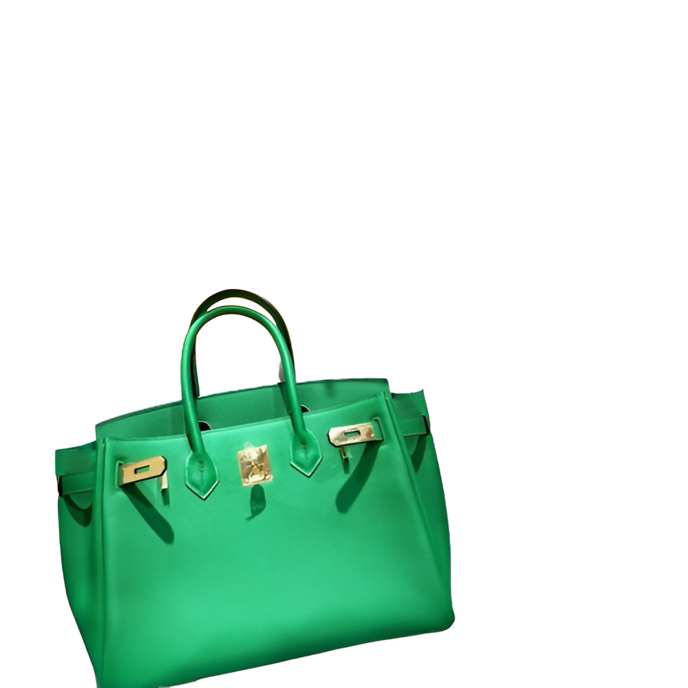 Hermes Birkin 35cm Green Leather with Gold Hardware