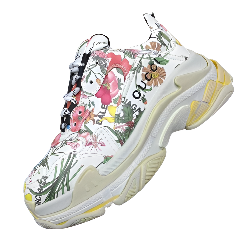 GUCCI Floral Print Chunky Sneakers