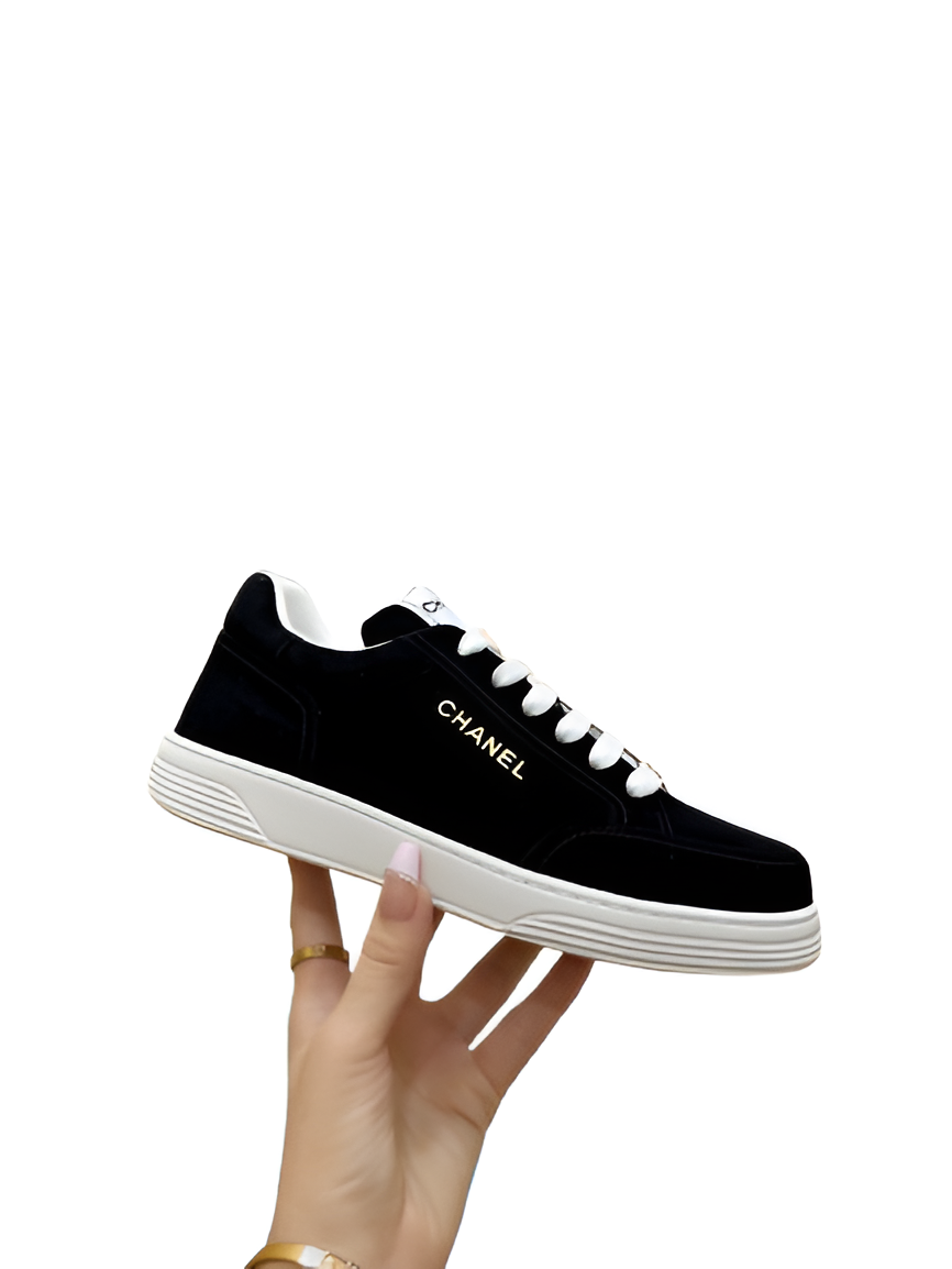 CHANEL Men's Black Classic Sneakers